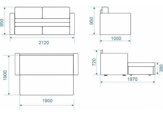 Диван-кровать "Ливадия" выкатной, Леррой