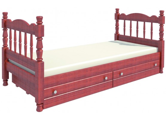 Кровать одинарная «Алёнка» (Орех), БРАВОмебель