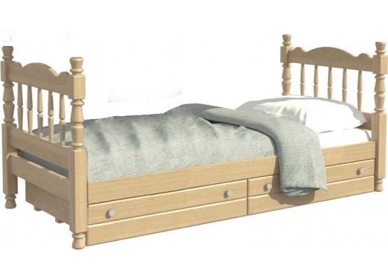 Кровать одинарная «Алёнка» (Сосна), БРАВОмебель
