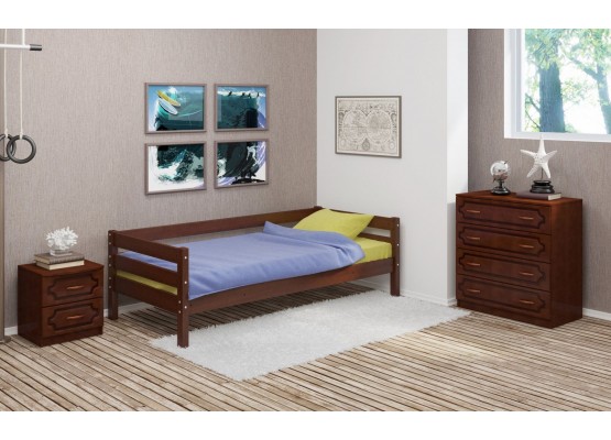 Кровать одинарная «Глория» (Орех), БРАВОмебель