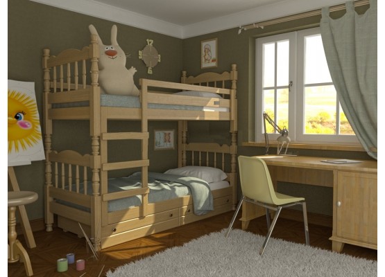 Кровать двухярунсная «Соня» (Сосна), БРАВОмебель
