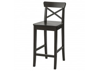 Стул барный ИНГОЛЬФ из массива черный