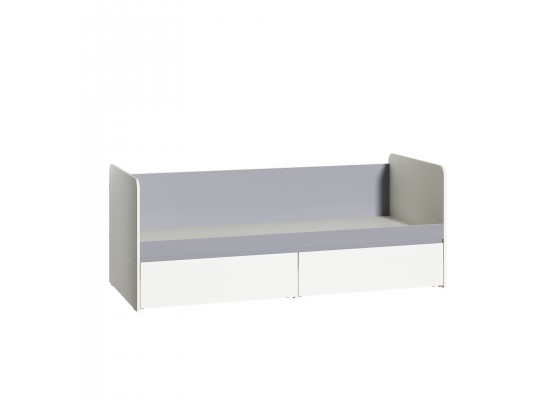 Кровать «Торронто»  (Белый/Стальной серый), Моби-Мебель