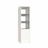 Шкаф для одежды «Торронто»  (Белый/Стальной серый)