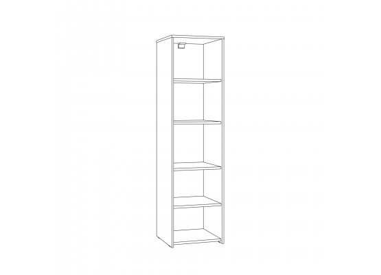 Шкаф для одежды «Торронто»  (Белый/Стальной серый), Моби-Мебель