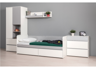 Модульная молодежная система «Торронто»  (Белый/Стальной серый)