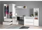 Модульная молодежная система «Торронто»  (Белый/Стальной серый), Моби-Мебель
