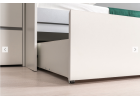 Модульная молодежная система «Торронто»  (Белый/Стальной серый), Моби-Мебель