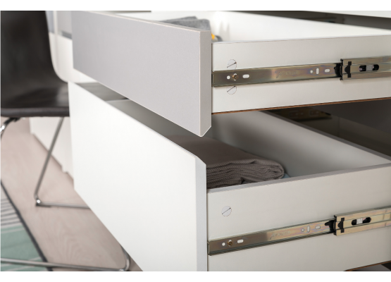 Модульная молодежная система «Торронто»  (Белый/Стальной серый), Моби-Мебель