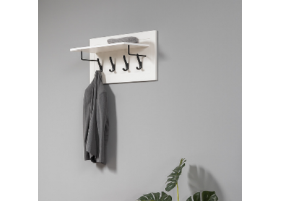 Вешалка «Остин» (Белый шагрень) 15.12, Моби-Мебель