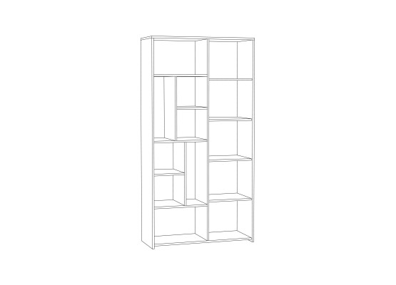 Шкаф-стеллаж «Трувор» 13.206 гостиная, Моби-Мебель