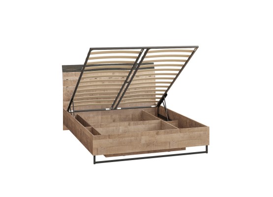 Кровать «Трувор» 11.34 160 спальня (Дуб Гранж Песочный/Интра), Моби-Мебель