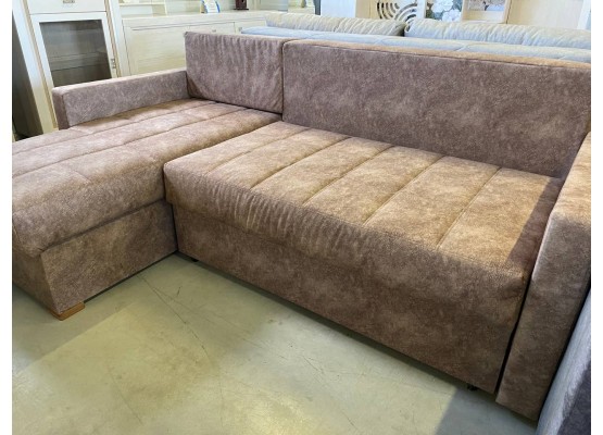 Угловой диван-кровать «Мишель 5» евротахта М5 НПБ, Бурэ