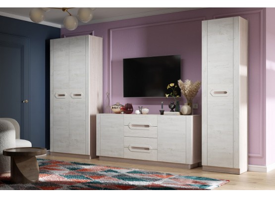 Модульная гостиная Ривьера композиция #1 шимо светлый/дуб винтенберг/ингрит, Бурэ