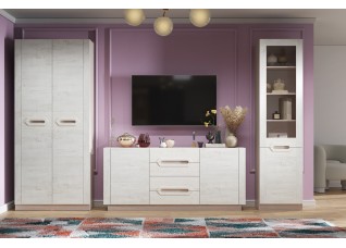 Модульная гостиная Ривьера композиция #2 шимо светлый/дуб винтенберг/ингрит