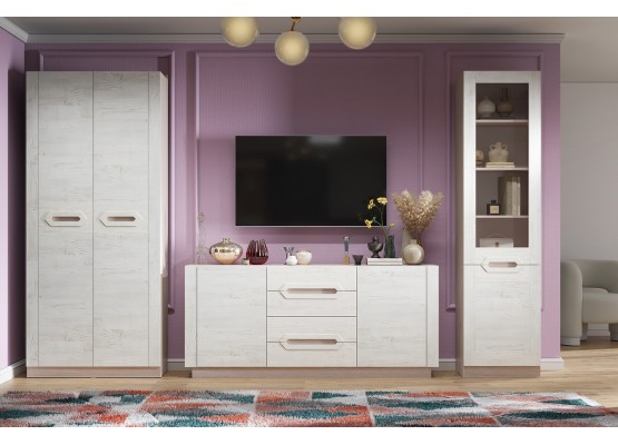 Модульная гостиная Ривьера композиция #2 шимо светлый/дуб винтенберг/ингрит, Бурэ