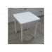 Кухонный стол Ломберный поворотно-раскладной 600х600/1200 ЛДСП белый, ноги: металл (белый)