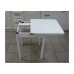 Кухонный стол Ломберный поворотно-раскладной 600х600/1200 ЛДСП белый, ноги: металл (белый) - 2