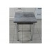 Кухонный стол Ломберный поворотно-раскладной 600х600/1200 ЛДСП штейн темный, ноги: металл (хром)