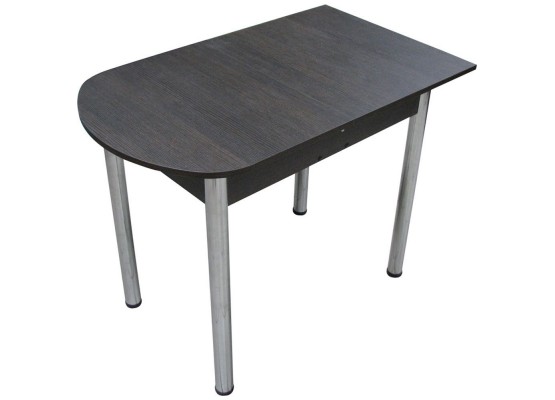 Стол Пристенный раскладной 1000/1230х600 ЛДСП венге, ноги: металл (хром), ФОРТ
