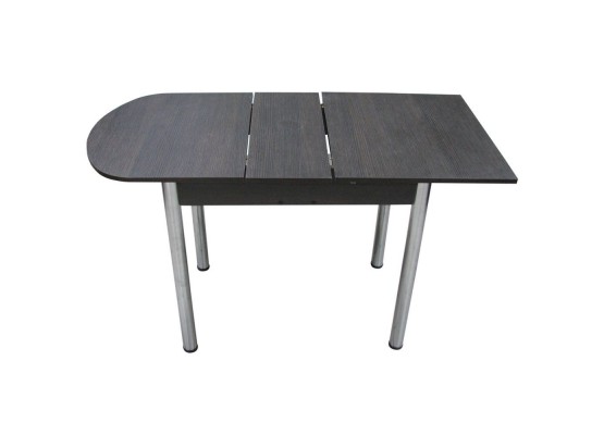 Стол Пристенный раскладной 1000/1230х600 ЛДСП венге, ноги: металл (хром), ФОРТ