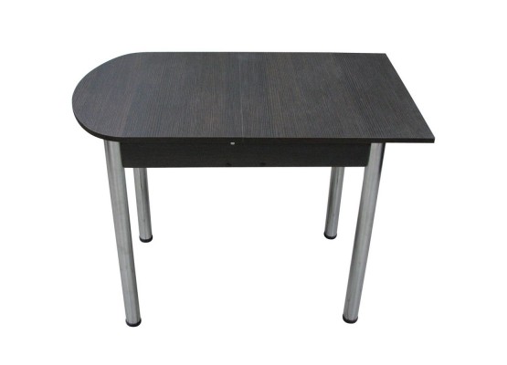 Стол Пристенный раскладной 1000/1230х600 ЛДСП венге, ноги: металл (хром), ФОРТ