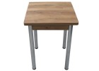 Кухонный стол Ломберный поворотно-раскладной 600х600/1200 ЛДСП орех, ноги: металл (хром), ФОРТ