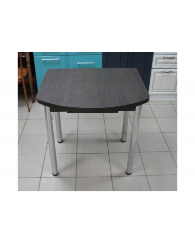 Кухонный стол ЕВРО раскладной 1000/1300х680 ЛДСП венге, ноги: металл (хром)