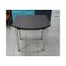 Кухонный стол ЕВРО раскладной 1000/1300х680 ЛДСП венге, ноги: металл (хром)