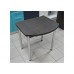 Кухонный стол ЕВРО раскладной 1000/1300х680 ЛДСП венге, ноги: металл (хром) - 4