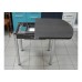 Кухонный стол ЕВРО раскладной 1000/1300х680 ЛДСП венге, ноги: металл (хром) - 1