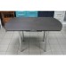 Кухонный стол ЕВРО раскладной 1000/1300х680 ЛДСП венге, ноги: металл (хром) - 2