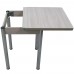 Кухонный стол Ломберный поворотно-раскладной 600х600/1200 ЛДСП ясень шимо светлый, ноги: металл (хром) - 1