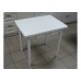 Кухонный стол Ломберный поворотно-раскладной с ящиком 800х600/1200 ЛДСП белый, ноги: металл (белый) - 1