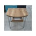Кухонный стол ЕВРО раскладной 1000/1300х680 ЛДСП орех, ноги: металл (хром) - 4