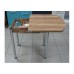 Кухонный стол ЕВРО раскладной 1000/1300х680 ЛДСП орех, ноги: металл (хром) - 2