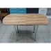 Кухонный стол ЕВРО раскладной 1000/1300х680 ЛДСП орех, ноги: металл (хром) - 1