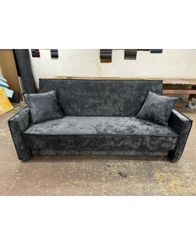 Диван Лофт книжка 120 серый , плюш, узкие боковины, Фото Диван