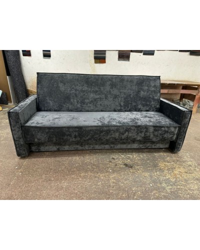 Диван Лофт книжка 120 серый , плюш, узкие боковины, Фото Диван