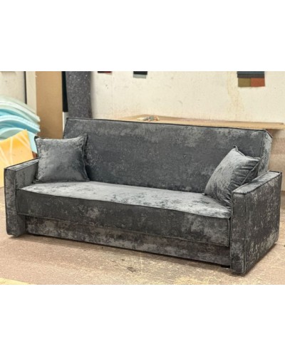 Диван Лофт книжка 120 серый , плюш, узкие боковины, Фото Диван