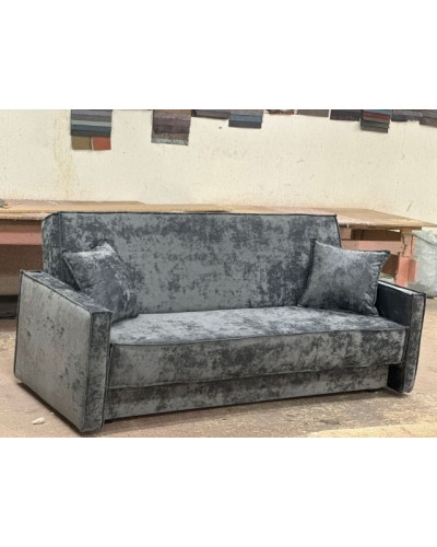 Диван Лофт книжка 120 серый , плюш, узкие боковины, Фото Диван