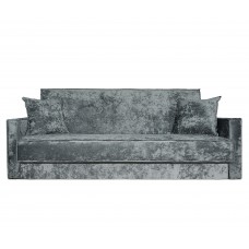 Диван Лофт книжка 120 серый , плюш, узкие боковины