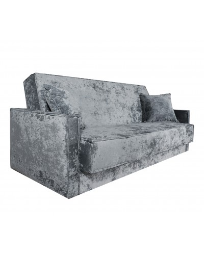 Диван Лофт книжка 120 серый , плюш, узкие боковины, Фото Диван