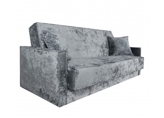 Диван Лофт книжка 120 серый , плюш, узкие боковины, Фото Диван