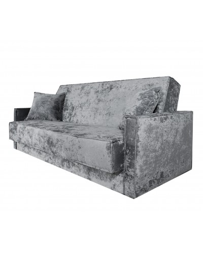 Диван Лофт книжка 120 серый , плюш, узкие боковины, Фото Диван