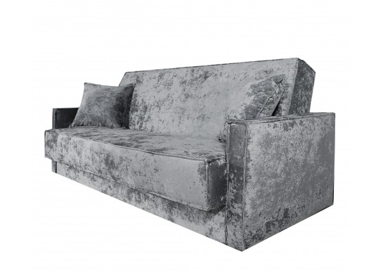 Диван Лофт книжка 120 серый , плюш, узкие боковины, Фото Диван