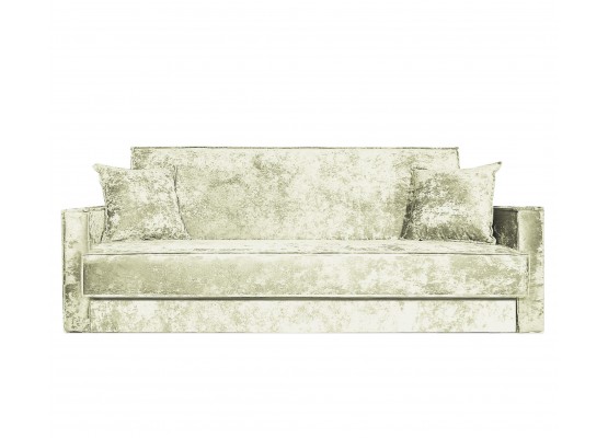 Диван Лофт книжка 120 бежевый плюш, узкие боковины, Фото Диван