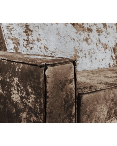 Диван Лофт книжка 120 коричневый плюш, широкие боковины, Фото Диван