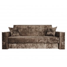 Диван Лофт книжка 120 коричневый плюш, широкие боковины