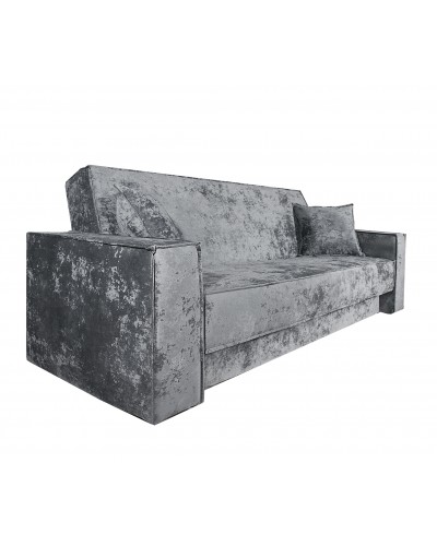 Диван Лофт книжка 120 серый плюш, широкие боковины, Фото Диван